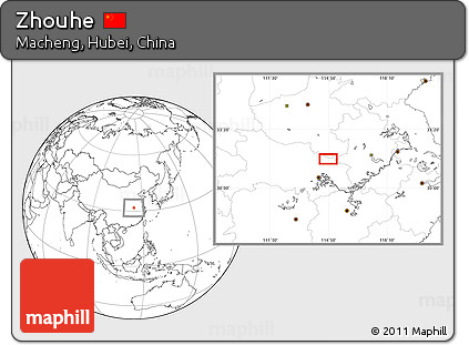 Blank Location Map of Zhouhe