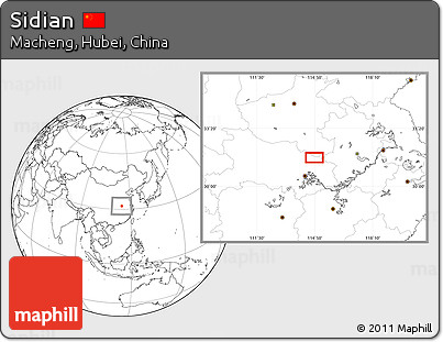 Blank Location Map of Sidian