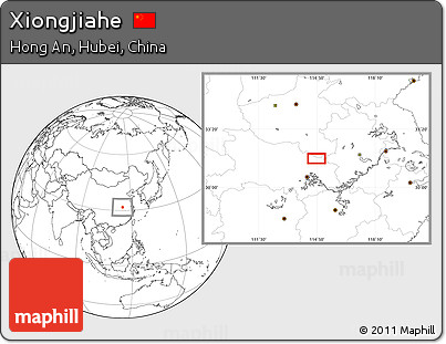 Blank Location Map of Xiongjiahe