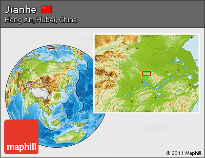 Physical Location Map of Jianhe