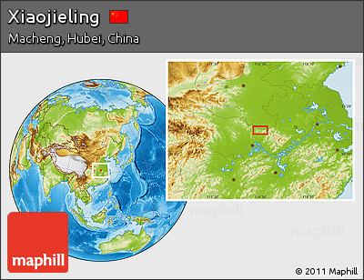 Physical Location Map of Xiaojieling