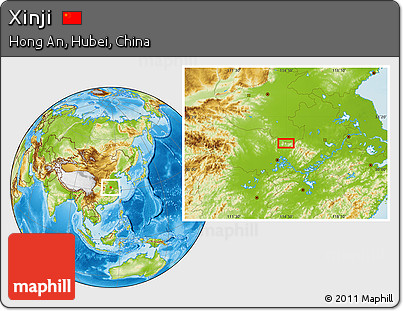 Physical Location Map of Xinji