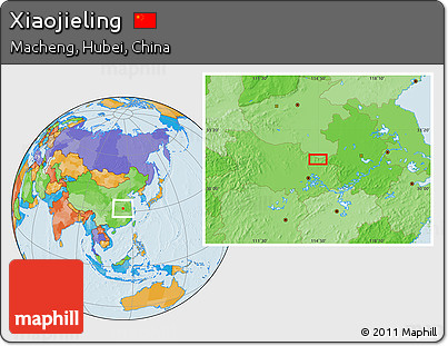 Political Location Map of Xiaojieling