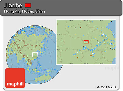 Savanna Style Location Map of Jianhe