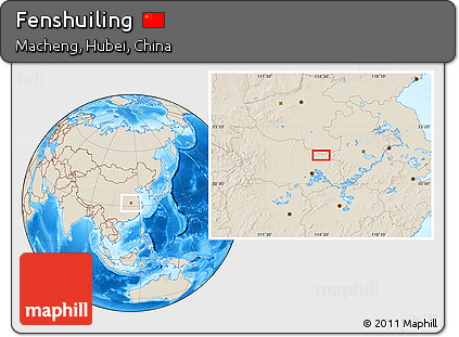 Shaded Relief Location Map of Fenshuiling