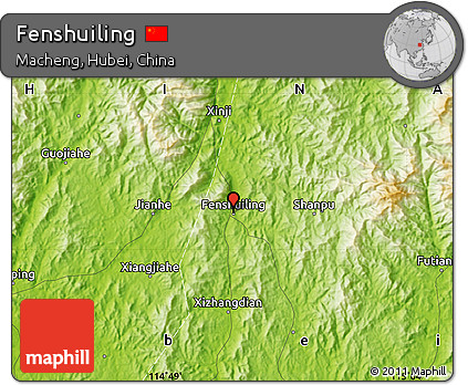 Physical Map of Fenshuiling