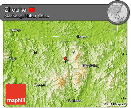 Physical Map of Zhouhe