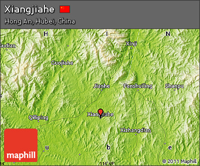 Physical Map of Xiangjiahe