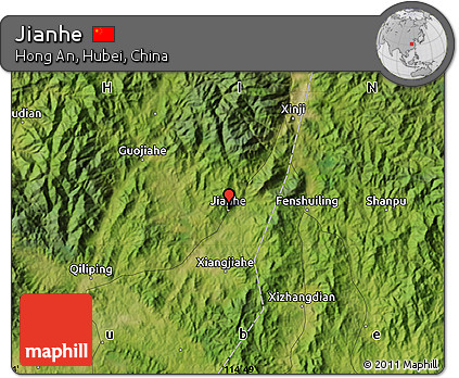 Satellite Map of Jianhe