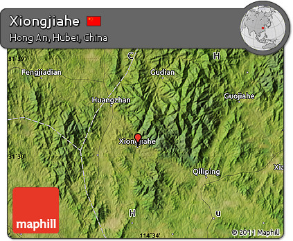 Satellite Map of Xiongjiahe