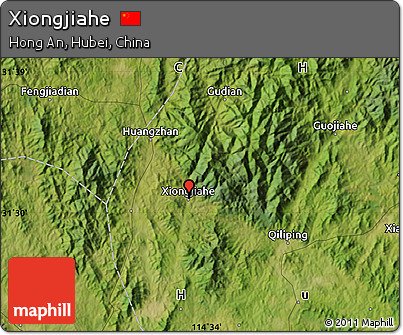 Satellite Map of Xiongjiahe