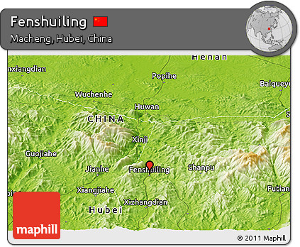 Physical Panoramic Map of Fenshuiling