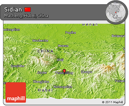 Physical Panoramic Map of Sidian