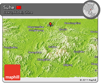 Physical Panoramic Map of Suhe