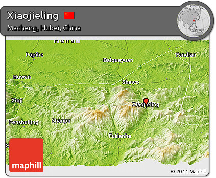 Physical Panoramic Map of Xiaojieling