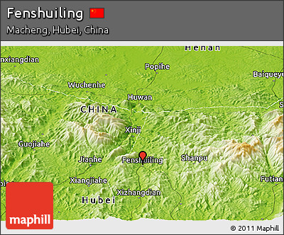 Physical Panoramic Map of Fenshuiling