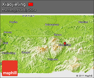 Physical Panoramic Map of Xiaojieling