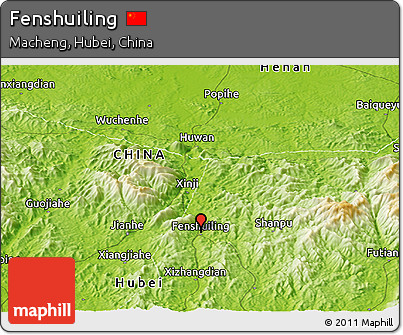 Physical Panoramic Map of Fenshuiling