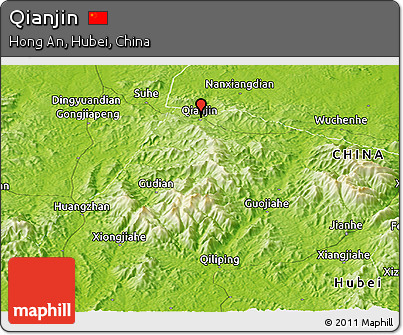 Physical Panoramic Map of Qianjin