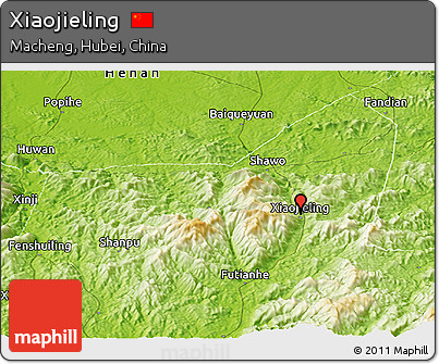 Physical Panoramic Map of Xiaojieling