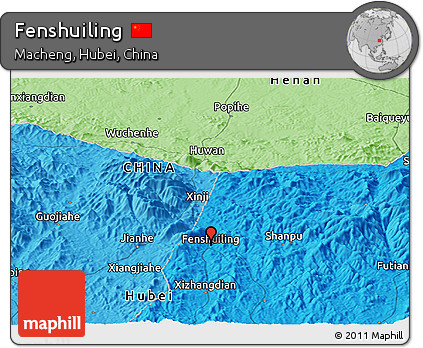 Political Panoramic Map of Fenshuiling
