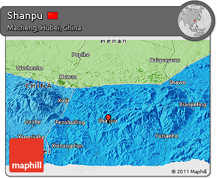 Political Panoramic Map of Shanpu