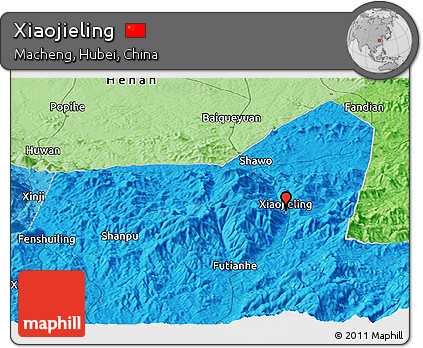 Political Panoramic Map of Xiaojieling
