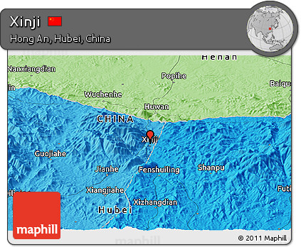 Political Panoramic Map of Xinji