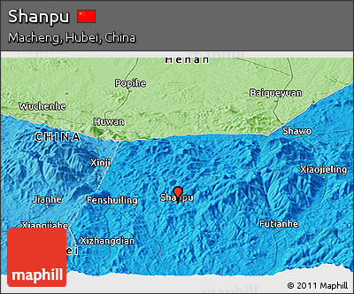 Political Panoramic Map of Shanpu