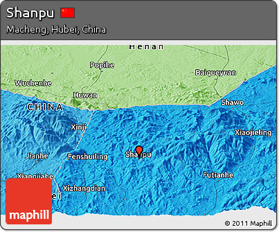 Political Panoramic Map of Shanpu