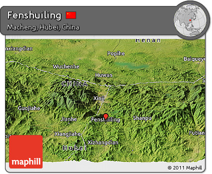 Satellite Panoramic Map of Fenshuiling