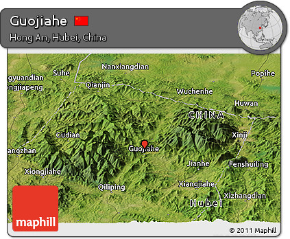 Satellite Panoramic Map of Guojiahe