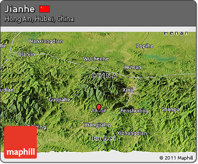 Satellite Panoramic Map of Jianhe