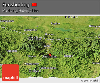 Satellite Panoramic Map of Fenshuiling