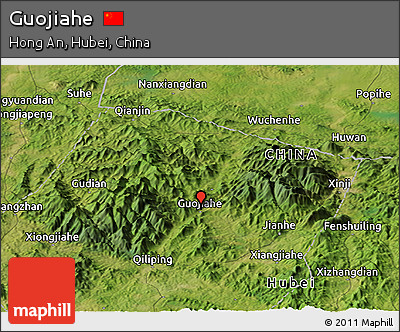 Satellite Panoramic Map of Guojiahe