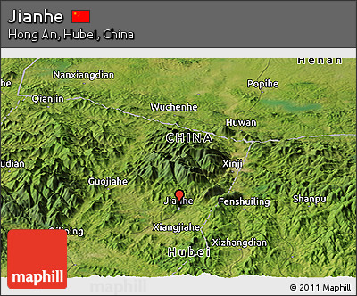 Satellite Panoramic Map of Jianhe