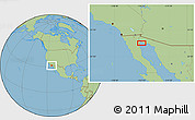 Savanna Style Location Map of El Golfo de Santa Clara