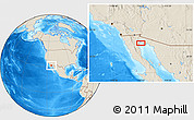 Shaded Relief Location Map of El Golfo de Santa Clara