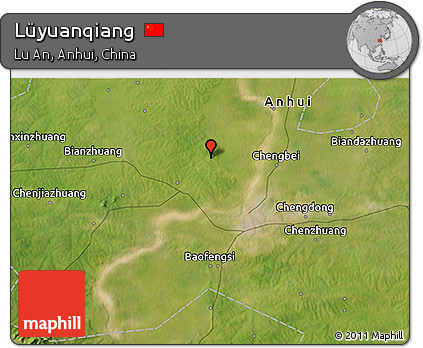 Satellite 3D Map of Lüyuanqiang