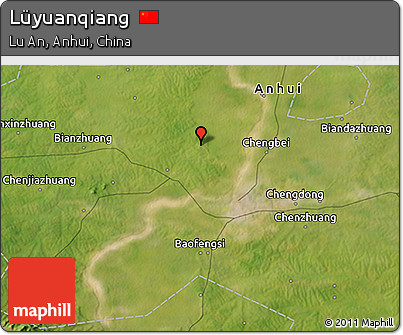 Satellite 3D Map of Lüyuanqiang