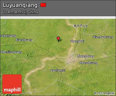 Satellite 3D Map of Lüyuanqiang