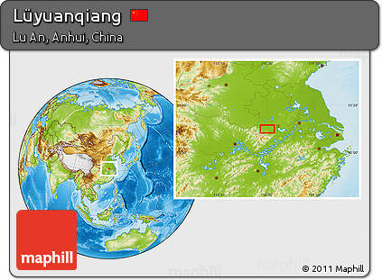 Physical Location Map of Lüyuanqiang