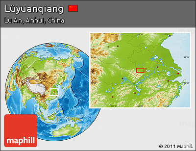 Physical Location Map of Lüyuanqiang