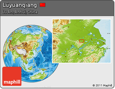 Physical Location Map of Lüyuanqiang