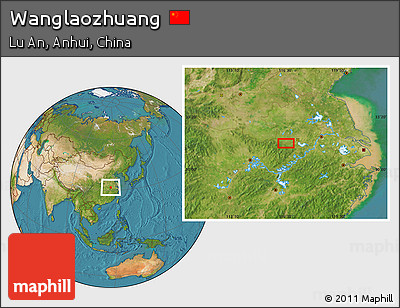 Satellite Location Map of Wanglaozhuang