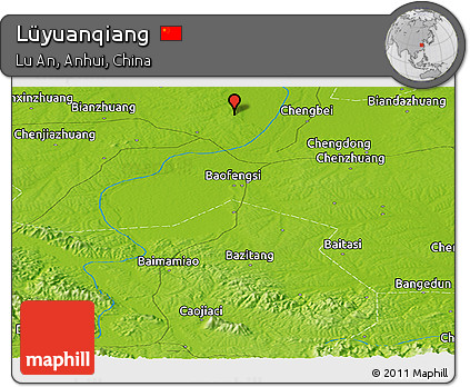 Physical Panoramic Map of Lüyuanqiang
