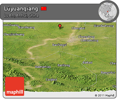 Satellite Panoramic Map of Lüyuanqiang
