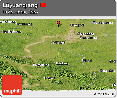 Satellite Panoramic Map of Lüyuanqiang