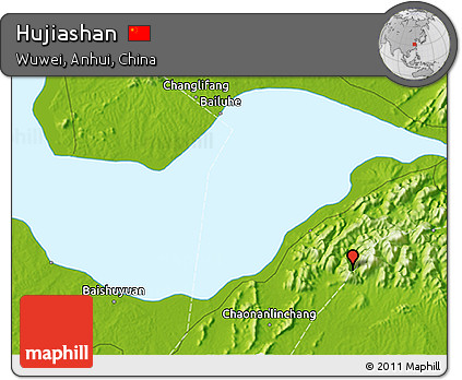 Physical 3D Map of Hujiashan