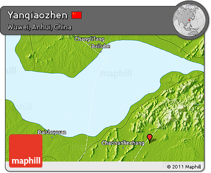 Physical 3D Map of Yanqiaozhen